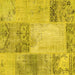 Square Patchwork Yellow Transitional Rug, con2911yw