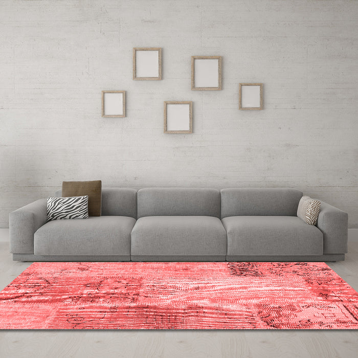 Transitional Red Washable Rugs