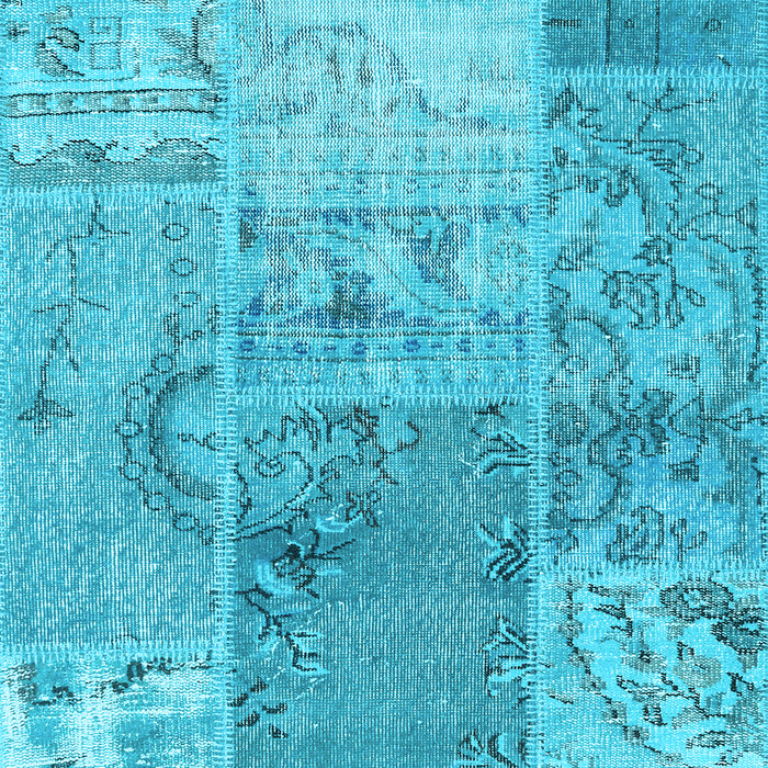 Patchwork Light Blue Transitional Rug, con2912lblu