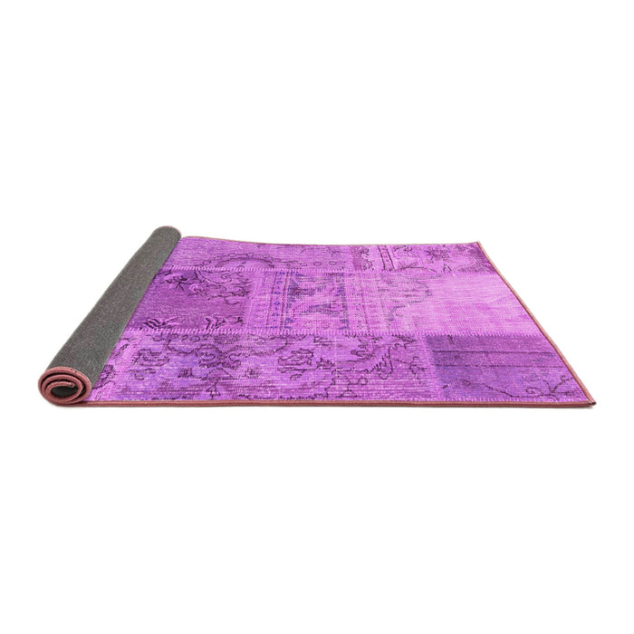 Sideview of Patchwork Pink Transitional Rug, con2912pnk