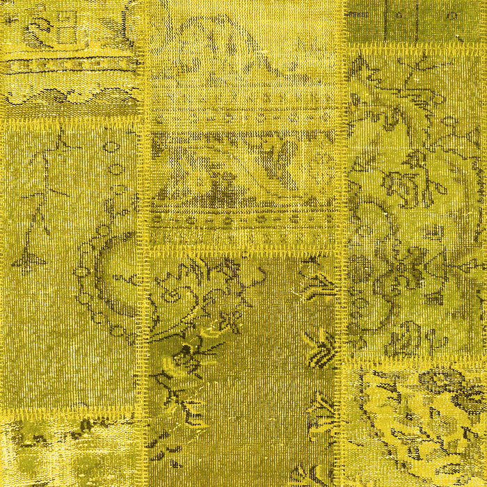 Patchwork Yellow Transitional Rug, con2912yw
