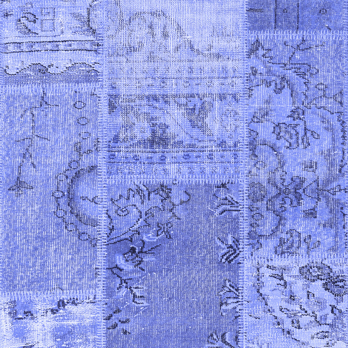 Patchwork Blue Transitional Rug, con2912blu
