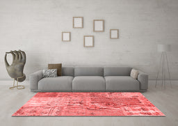 Transitional Red Washable Rugs