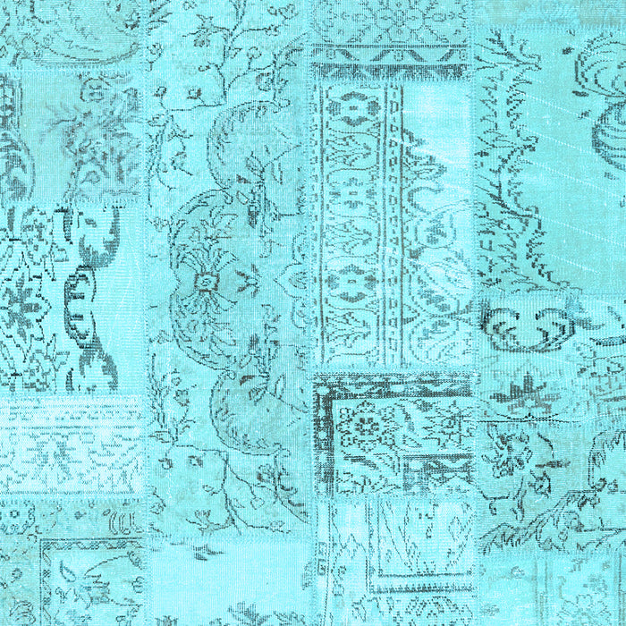 Patchwork Light Blue Transitional Rug, con2913lblu