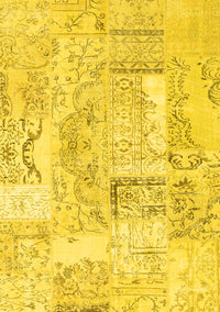 Patchwork Yellow Transitional Rug, con2913yw