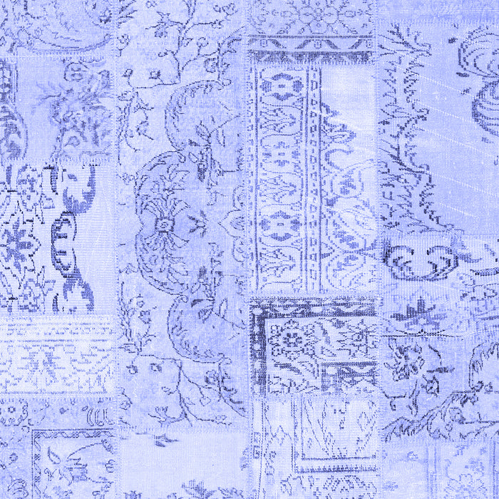 Patchwork Blue Transitional Rug, con2913blu