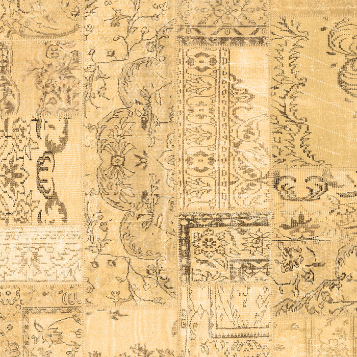 Patchwork Brown Transitional Rug, con2913brn