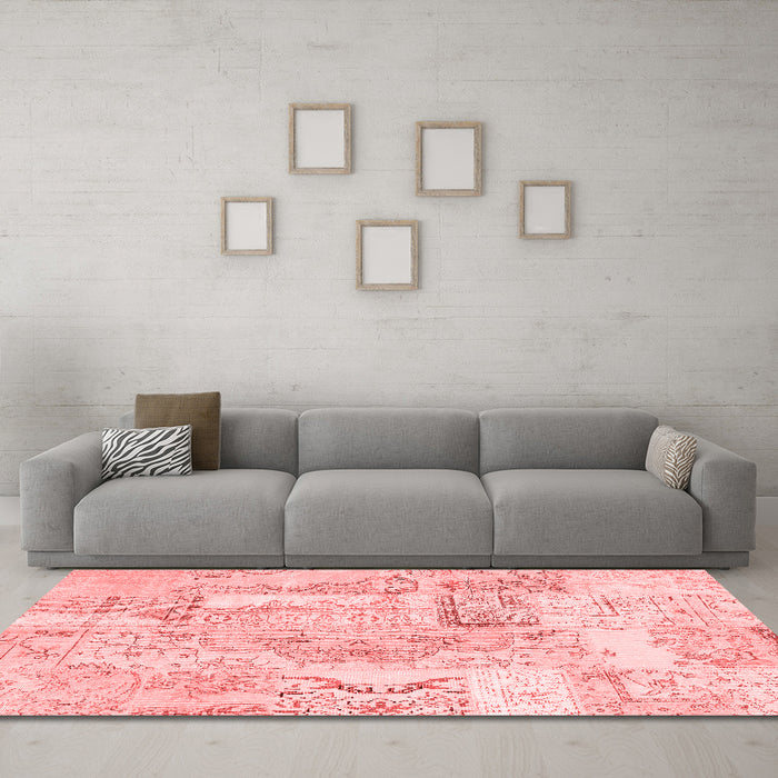 Transitional Red Washable Rugs