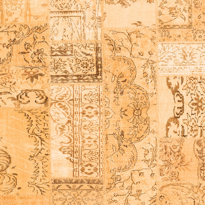 Patchwork Orange Transitional Rug, con2913org