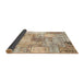 Thickness of Contemporary Brown Patchwork Rug, con2914