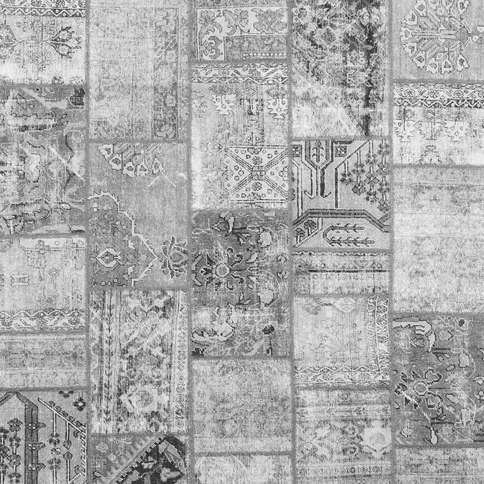 Serging Thickness of Patchwork Gray Transitional Rug, con2914gry