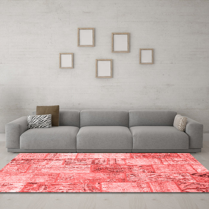Transitional Red Washable Rugs