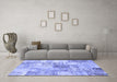 Machine Washable Patchwork Blue Transitional Rug in a Living Room, wshcon2914blu