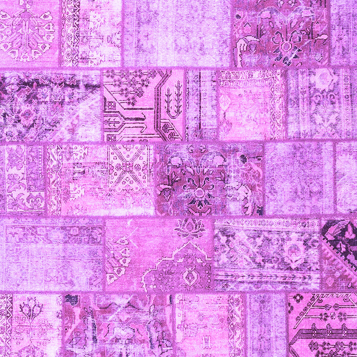 Square Patchwork Purple Transitional Rug, con2914pur