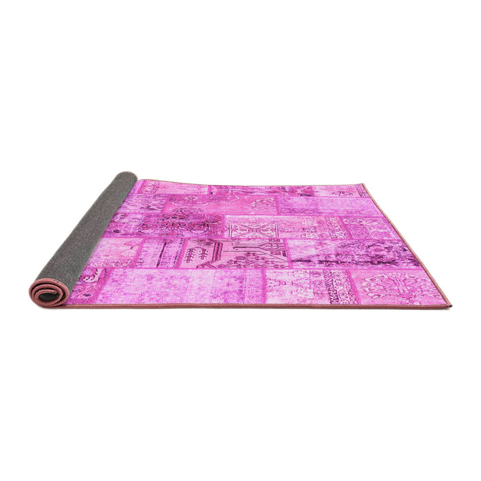 Sideview of Patchwork Pink Transitional Rug, con2914pnk