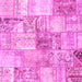 Square Patchwork Pink Transitional Rug, con2914pnk