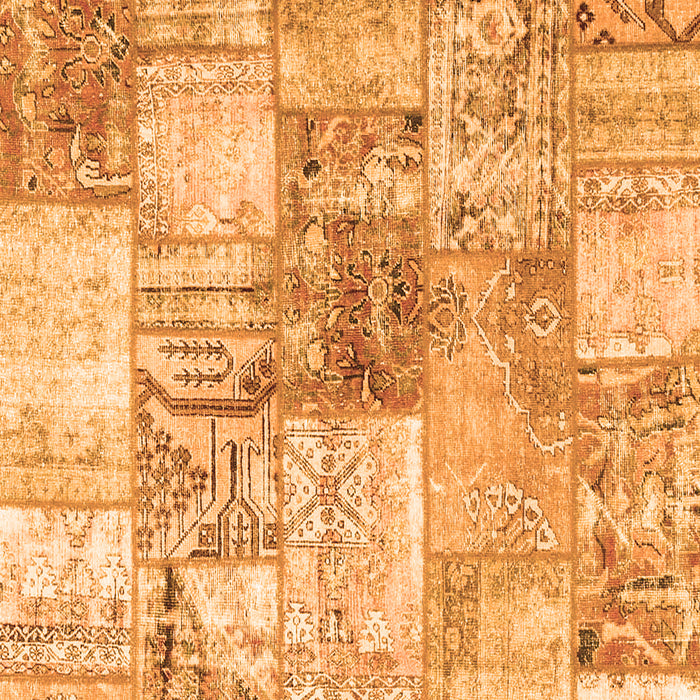 Serging Thickness of Machine Washable Patchwork Orange Transitional Area Rugs, wshcon2914org