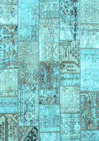 Patchwork Light Blue Transitional Rug, con2914lblu