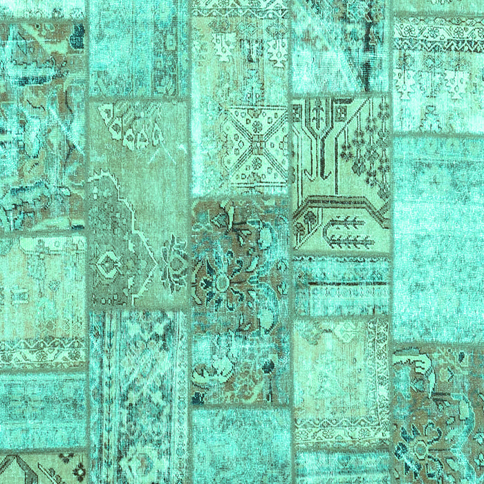 Patchwork Turquoise Transitional Rug, con2914turq