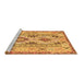 Sideview of Machine Washable Abstract Brown Contemporary Rug, wshcon2915brn