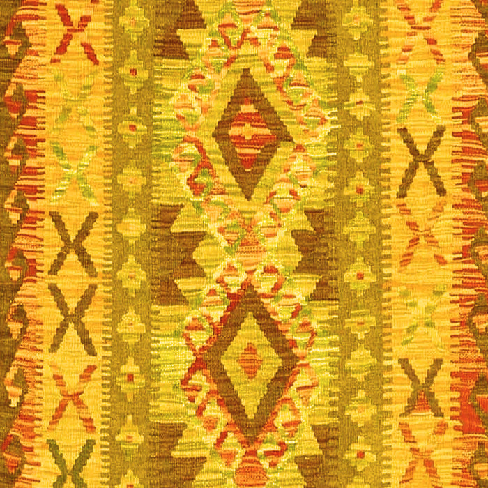 Abstract Yellow Contemporary Rug, con2915yw