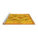 Sideview of Machine Washable Abstract Yellow Contemporary Rug, wshcon2915yw