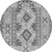 Square Abstract Gray Contemporary Rug, con2915gry