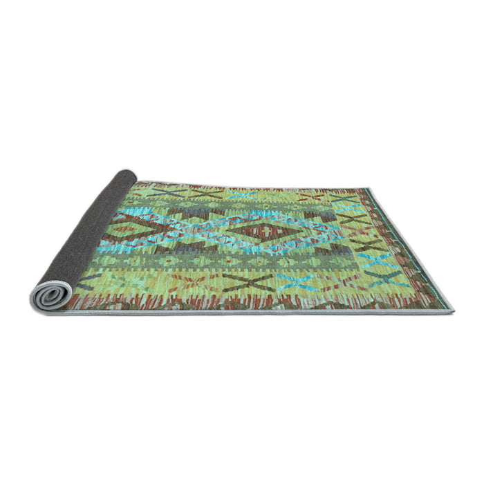 Sideview of Abstract Light Blue Contemporary Rug, con2915lblu