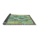 Sideview of Abstract Light Blue Contemporary Rug, con2915lblu