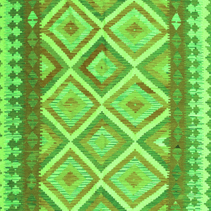 Serging Thickness of Machine Washable Abstract Green Contemporary Area Rugs, wshcon2916grn