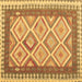 Square Machine Washable Abstract Brown Contemporary Rug, wshcon2916brn