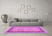 Machine Washable Abstract Purple Contemporary Area Rugs in a Living Room, wshcon2916pur