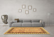 Machine Washable Abstract Brown Contemporary Rug in a Living Room,, wshcon2916brn