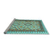 Sideview of Machine Washable Abstract Light Blue Contemporary Rug, wshcon2916lblu