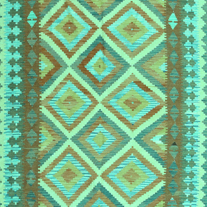 Machine Washable Abstract Turquoise Contemporary Area Rugs, wshcon2916turq