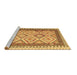 Sideview of Machine Washable Abstract Brown Contemporary Rug, wshcon2916brn