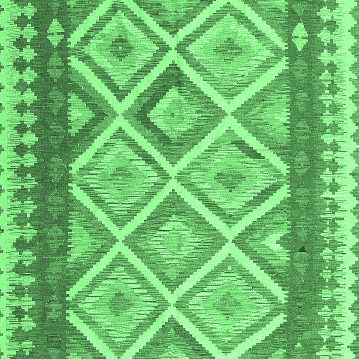 Machine Washable Abstract Emerald Green Contemporary Area Rugs, wshcon2916emgrn