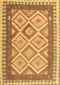 Abstract Brown Contemporary Rug, con2916brn