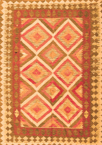 Abstract Orange Contemporary Rug, con2916org