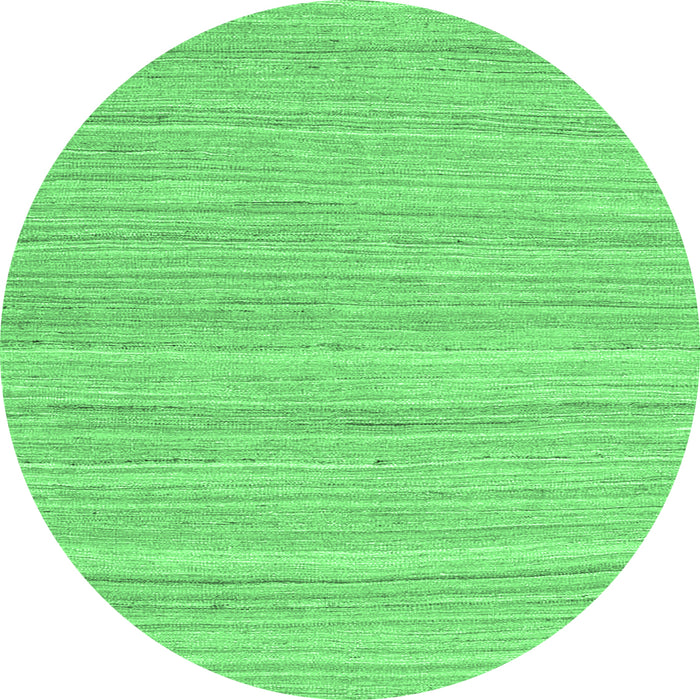 Round Abstract Emerald Green Contemporary Rug, con2917emgrn