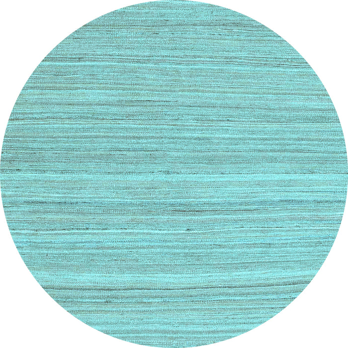 Round Abstract Light Blue Contemporary Rug, con2917lblu