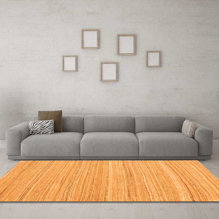 Machine Washable Abstract Orange Contemporary Area Rugs in a Living Room, wshcon2917org