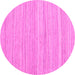 Round Abstract Pink Contemporary Rug, con2917pnk