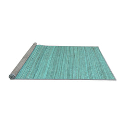 Sideview of Machine Washable Abstract Light Blue Contemporary Rug, wshcon2917lblu