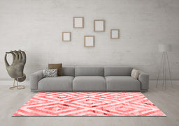Country Red Washable Rugs