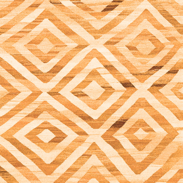 Round Machine Washable Southwestern Orange Country Area Rugs, wshcon2918org