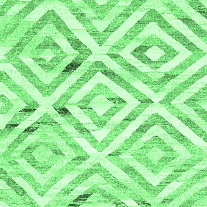 Square Southwestern Emerald Green Country Rug, con2918emgrn