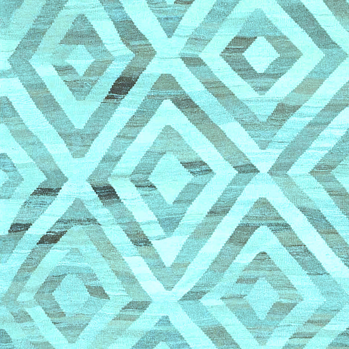 Machine Washable Southwestern Light Blue Country Rug, wshcon2918lblu