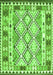 Serging Thickness of Machine Washable Southwestern Green Country Area Rugs, wshcon2919grn