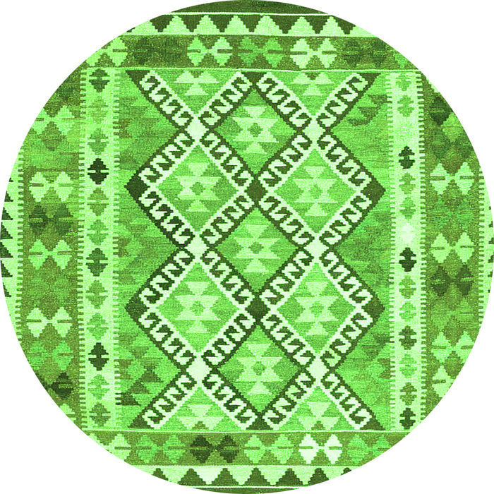 Machine Washable Southwestern Green Country Area Rugs, wshcon2919grn